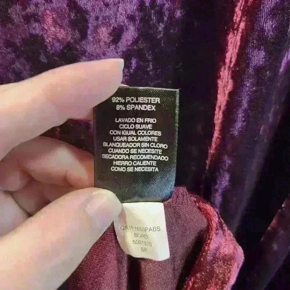 Signature Studios Burgundy Velvet Sleeveless Mock Neck Dress Woman Plus Size 2XL - Picture 5 of 8